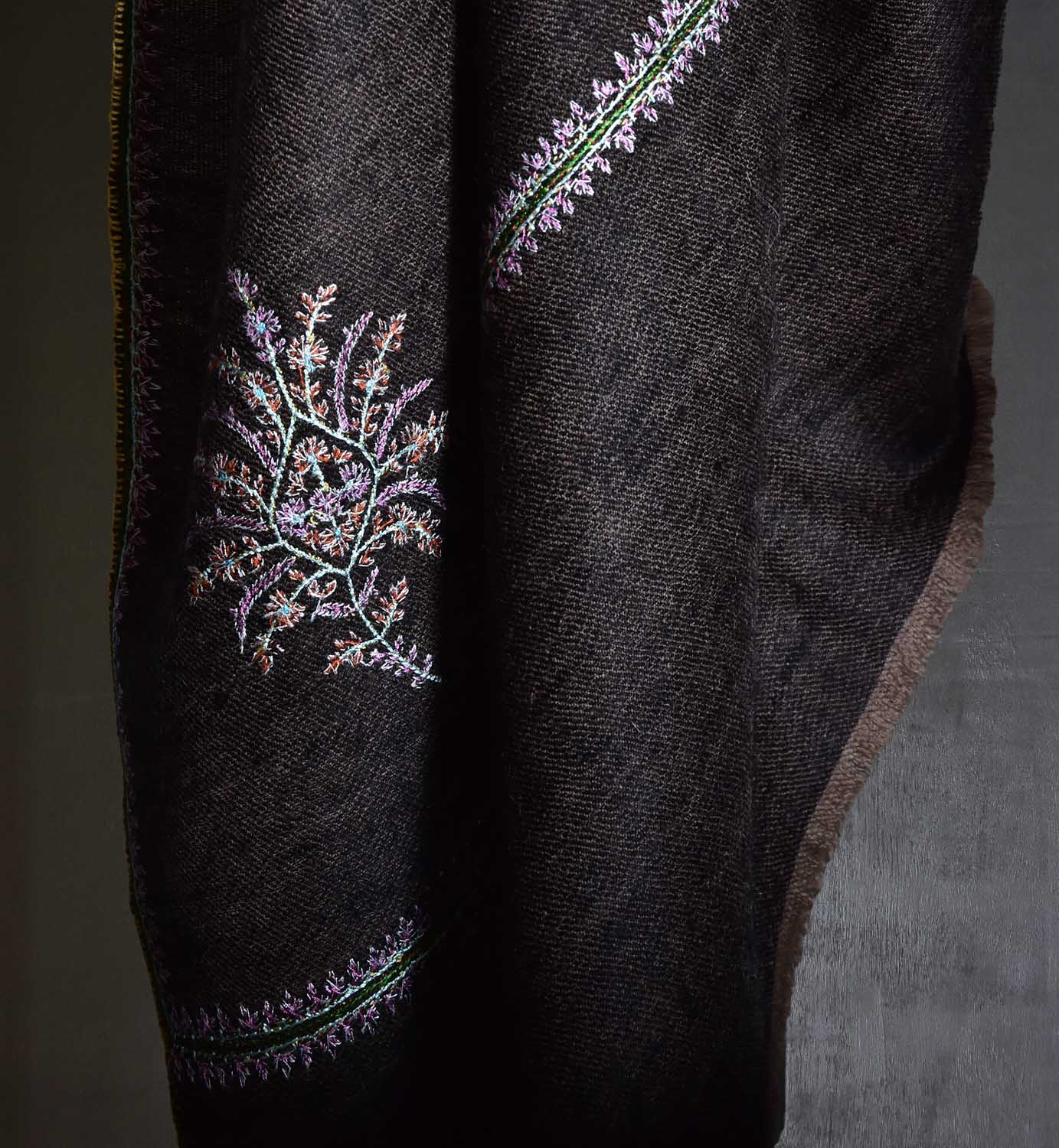 Charcoal Grey Pashmina Scarf - Image 2