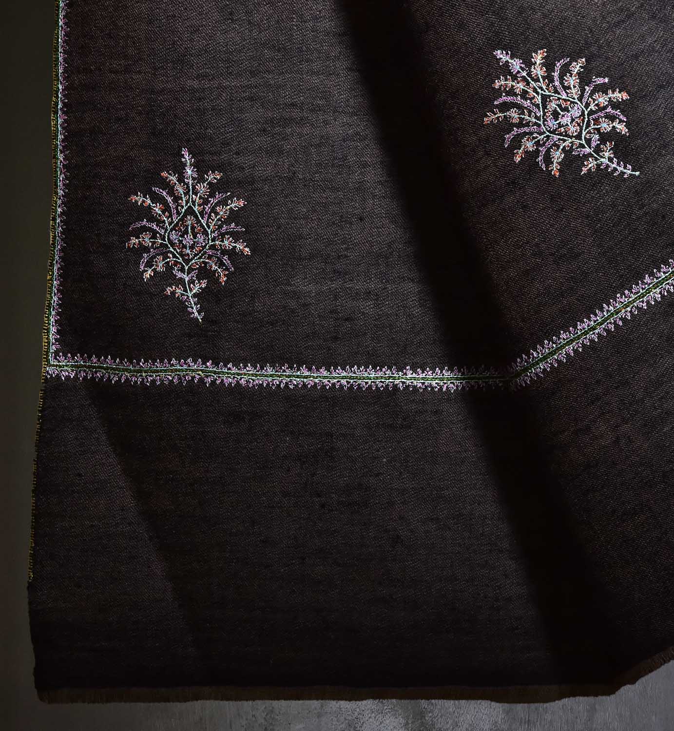 Charcoal Grey Pashmina Scarf - Image 3