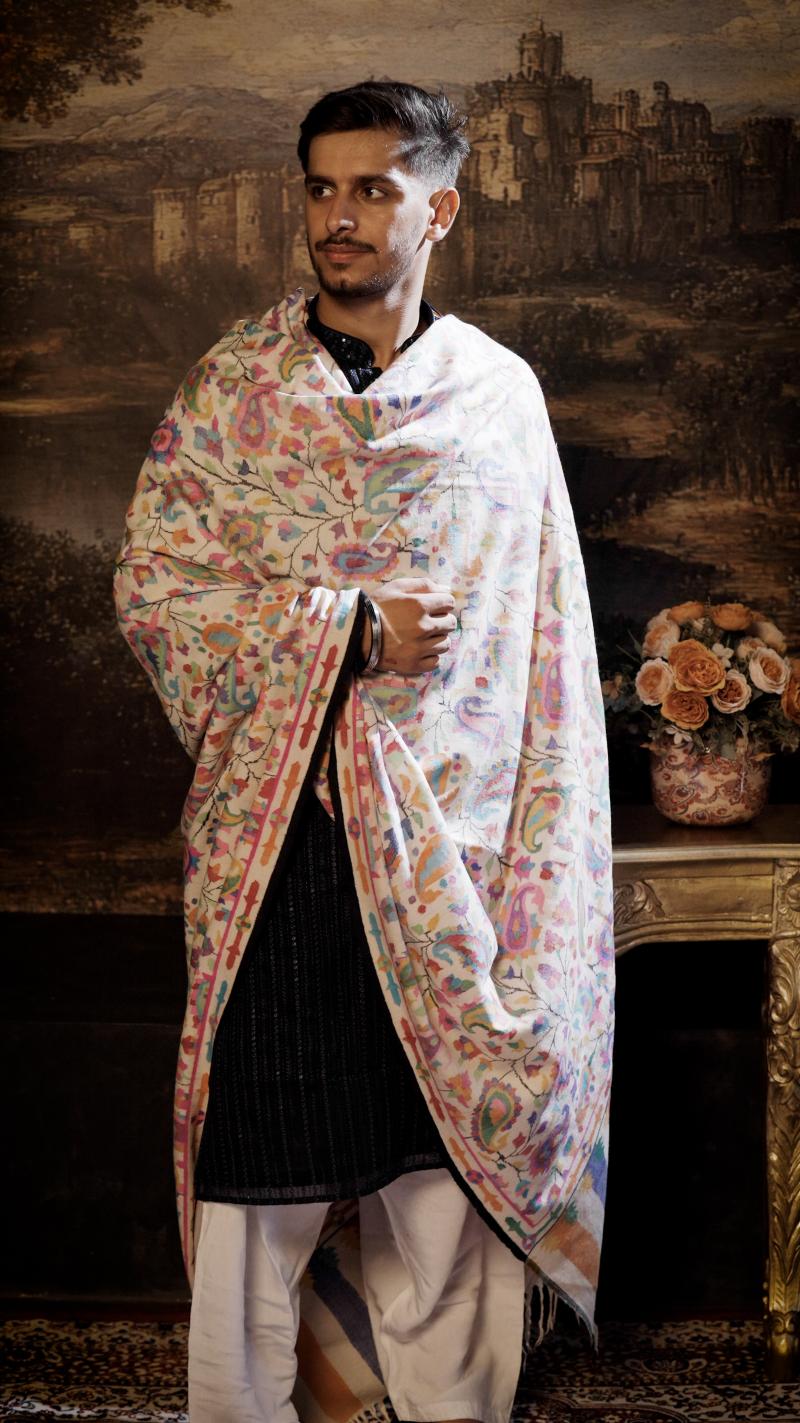 Samah - Handwoven Kani Pashmina Shawl